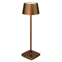 Cordless Table Lamps Rechargeable, 5200Mah Battery, Ip54 Waterproof, Aluminum Alloy, Touch Dimming For Indoor Outdoor Restaurant Buffet Bar Coffee Shop, Brown