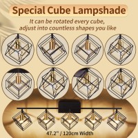 Behiya Bathroom Vanity Light With 5 Bulbs Bathroom Light Fixtures Over Mirror With Rotatable 5 Cube Shades Modern Wall Mounted M