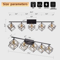 Behiya Bathroom Vanity Light With 5 Bulbs Bathroom Light Fixtures Over Mirror With Rotatable 5 Cube Shades Modern Wall Mounted M