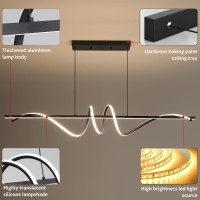 Modern Chandelier Dimmable Led Pendant Light Ring Chandelier For Living Room Dining Room Kitchen Bedroom