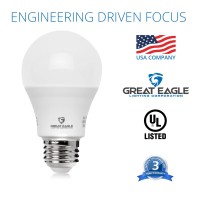 Great Eagle Lighting Corporation Led A19 Light Bulb 100W Equivalent 1500 Lumens 4000K Cool White Non-Dimmable 15-Watt Ul Listed (2-Pack)