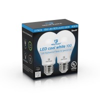 Great Eagle Lighting Corporation Led A19 Light Bulb 100W Equivalent 1500 Lumens 4000K Cool White Non-Dimmable 15-Watt Ul Listed (2-Pack)