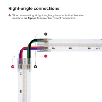 Btf-Lighting 5Pin 12Mm 0.47In Width Transparent Connector Kit 8Pcs Corner Connector 4Pcs Gapless Solderless Connector 4Pcs 5.9In Long 24Awg Extension Wires Support Rgbw (+ R G B W) 5 Wires Fcob Strip