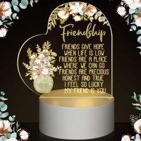 Jetec Friend Gifts For Women Friends Christian Birthday Religious Gift Night Light Inspirational Led Light For Birthday Holiday Lamp To My Bestie Gifts Table Decor (Cotton)