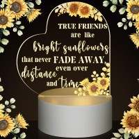 Jetec Friend Gifts For Women Friends Christian Birthday Religious Gift Night Light Inspirational Led Light For Birthday Holiday Lamp To My Bestie Gifts Table Decor (Sunflower)