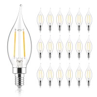 Sengled Candelabra Led Light Bulbs Dimmable, E12 Led Bulb 40 Watt Equivalent, Ca10 Flame Tip Chandelier Light Bulbs, 2700K Warm White Candle Light Bulbs For Chandeliers, Ceiling Fan, Pendant, 18 Pack