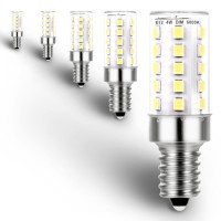 Ziomitus E12 25W-40W 6000K Daylight White Dimmable Led Bulbs Replacement, T6 Small Base E12 C7 Led Candelabra Bulbs 4W Bright Cool White For Ceiling Fan Chandelier Salt Lamp,450Lm(5Pack)