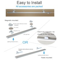 Iksace Led Motion Sensor Under Cabinet Lights 17 Inch Plug In Closet Light Usb Corded Led Light Bar Under Counter Lighting Fo