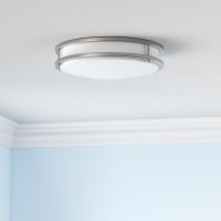 Hykolity 16 Inch Dimmable Led Flush Mount Ceiling Light Fixture Brushed Nickel 36W 2200Lm 273354K5K Adjustbale 120Lig