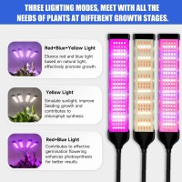 Bseah Grow Lights For Indoor Plants, Full Spectrum 480 Leds Plant Grow Light With Stand, Auto On/Off Timing 4/8/12H & 10 Brightness Levels, Plant Light For Indoor Plants With Remote Control