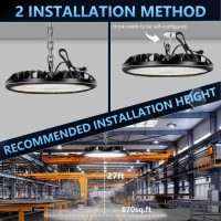 Paideste 300W Led High Bay Light, Super Bright 24000Lm Ceiling Led Shop Lights, 3000K/4000K/6000K Lights Fixture With Plug Commercial, Led Work Lights For Garage, Barn, Warehouse, Workshop