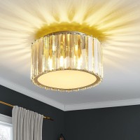 Buxvrcs Modern Crystal Ceiling Light Fixture Flush Mount Crystal Chandelier H 606 X W 12 Crystal Ceiling Fixtures For Kit