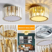 Buxvrcs Modern Crystal Ceiling Light Fixture Flush Mount Crystal Chandelier H 606 X W 12 Crystal Ceiling Fixtures For Kit