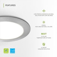 Asd Led Recessed Lighting 4 Inch 2700K3000K3500K4000K5000K 12W 50W Eqv Ultra Thin Dimmable Ceiling Lights With J Box C