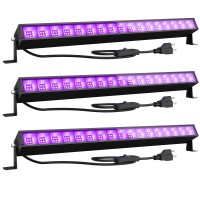 Lamvip Upgraded 54W Led Black Light Bar Blacklight Bars Black Lights With Plug 5Ft Cord 68 Led Beads And Switch For Glow Party