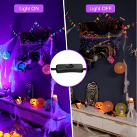 Lamvip Upgraded 54W Led Black Light Bar Blacklight Bars Black Lights With Plug 5Ft Cord 68 Led Beads And Switch For Glow Party