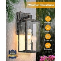 Vianis Dusk To Dawn Exterior Wall Lights Black Gold Modern Outdoor Wall Lighting Lantern Waterproof Garage Lamp Sconce For Hou