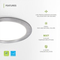 Asd Led Recessed Lighting 6 Inch 2700K3000K3500K4000K5000K 15W 60W Eqv Ultra Thin Dimmable Ceiling Lights With J Box C