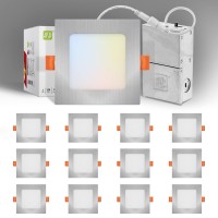 Asd Led Square Recessed Lighting 4 Inch 2700K3000K3500K4000K5000K 12W 50W Eqv Ultra Thin Dimmable Ceiling Lights With J