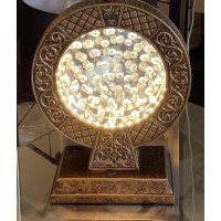 28 Antique Polyresin Table Lamp With Floating Crystal Decor On Center(D0102H52Yvj)