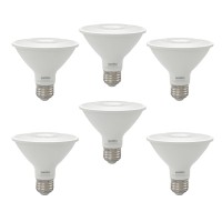 Sunlite 41808 Led Par30 Reflector Light Bulb, 9 Watts (75W=), 750 Lumens, Medium E26 Base, 90 Cri, Dimmable, Floodlight, Energy Star, Title-20 Compliant, Etl Listed, 6 Count, 5000K Daylight