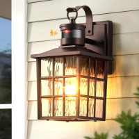 Vianis Orb Motion Sensor Outdoor Lights Wall Mount Dusk To Dawn Waterproof Exterior Lantern For House Oil Rubbed Bronze Antir