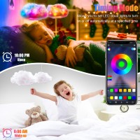 Vilsom Led Cloud Light Rgb With Ic Remote And App Control Cool Lights Sync Music Color Changing For Bedroom Ceiling Adults And K