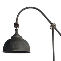 67 Inch Iron Floor Lamp, Adjustable Length Arm, Industrial Antique Black