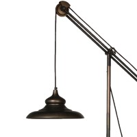 71 Inch Floor Lamp, Adjustable Length Arm, Tripod Iron Base, Bronze Finish