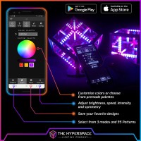 Hypercube Nano Infinity Cube Led Light With Stand 55Inch Sound Reactive Portable Table Desktop Lamp Rgb Appenabled Multico