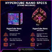 Hypercube Nano Infinity Cube Led Light With Stand 55Inch Sound Reactive Portable Table Desktop Lamp Rgb Appenabled Multico