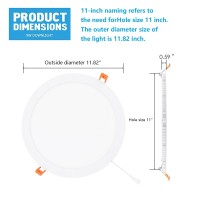 Jarlstar 4Pack 11 Inch Ultra Thin Led Recessed Ceiling Light With Junction Box 6000K Daylight 24W 110V Eqv Recessed Lighting