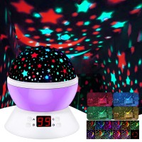 Star Projector Night Light For Kids, Ceiling Projector Night Light 360 Degree Rotating Baby Projector With Timer, Sleep Helper Gift Toys For 2-10 Year Old Girls Boys - Purple