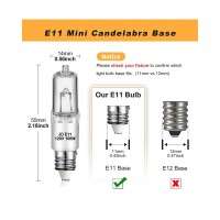 4 Pack Jde11 Bulb,120V 100W Halogen Candelabra Bulbs,T4 Mini Base Jd E11 Bulb ,Dimmable 2700K Warm White(Replacement E11 Led Bulb),For Chandeliers,Candelabra,Ceiling Fan, Table Lamps, Cabinet Lighting