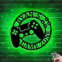 Personalized Gamer Metal Sign Wall Art Lamp Led Game Neon Sign Night Lights Custom Name Home Decor Gamer Sign For Teen Boys Game Room Decor Bedroom Wall Decoration