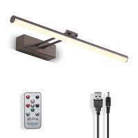 Howmzon Wireless Picture Light 5000Mah Battery Picture Light With Remote Rechargeable Display Light16 Metal Art Light For Pa