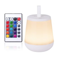 Touch Lamp, Portable Led Night Light With Quick Usb Charging Port, 5 Level Dimmable Warm White Light & 16 Color Changing Rgb For Bedroom Living Room Outdoor Camping