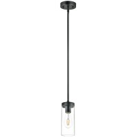 Catahota Milano 1-Light Matte Black Pendant Lights, Kitchen Pendant Light Fixture Over Sink, Dining Table, Indoor Pendant Light For Bedroom Living Room Kitchen And Dining Room Etc (Ch-P2203-1Blk)