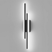 Ligkin Led Indoor Wall Light 16 W Modern Wall Lamp 6500 K Cool White Black Long Wall Light Bedroom Indoor Light For Living Room Stairs Hallway 65 Cm