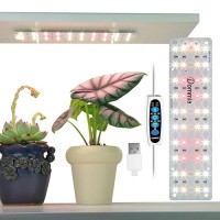 Dommia Plant Light For Indoor Plants Full Spectrum Grow Lights For Indoor Plants 4 Dimmable Brightness Led Grow Lights Strip W