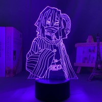 Abchat Led Light Anime Demon Slayer Obanai Iguro For Child Bedroom Decor Lighting Birthday Gift Manga 3D Night Lamp Kimetsu No Yaiba