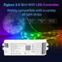 Btflighting 5In1 Lm052 Tuya Zigbee30 Led Controller Support Dimming Cct Rgb Rgbw Rgbcct Pwm Led Strip Compatible With Echo Plu