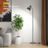 Bstrip Grow Light Floor Lamp 5000K Full Spectrum Plant Light For Indoor Plants 25W Led Grow Light With Stand Floor Grow Lamp