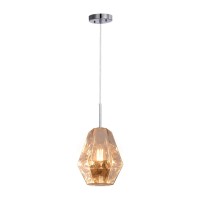 Carro Home Stier Jewel Tone Glass Pendant Light - Opal Chrome