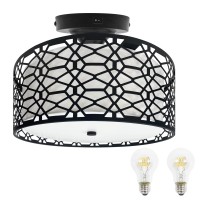 Facon 11 Rv Pendant Dining Table Light With Switch Replaceable 2 X E26 Led Bulbs Decorative Fabric Dinette Light Fixture 12