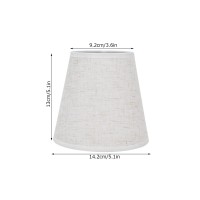 Small Lamp Shade, 2Pcs Farmhouse Barrel Fabric Lampshade Natural Light Shades For Lamps Clip On Chandelier Lamp Shade For Wall Table(01)