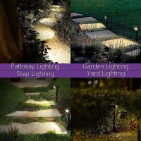 Auraxy Led Solar Powered Motion Sensor Pathway Lights Battery Powered Outdoor Waterproof Motion Detector Walkway Light Use For