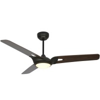 Hoffen 52-Inch Indoor/Outdoor Smart Ceiling Fan, Dimmable Led Light Kit & Remote Control, Works With Google Assistant, Amazon Alexa, And Siri Shortcuts.