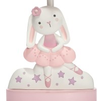 Bedtime Originals Tiny Dancer Bunny Stars Pink Nursery Lamp With Shade Bulb