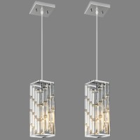 Fdpby Chrome Pendant Lighting Modern Pendant Light Mini Crystal Chandeliers Adjustable Pendant Light Fixture For Kitchen Island